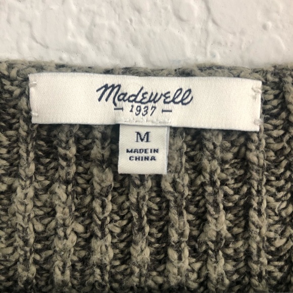 MADEWELL Knit Sweater Leftbank Marled Green Size M - Picture 5 of 6